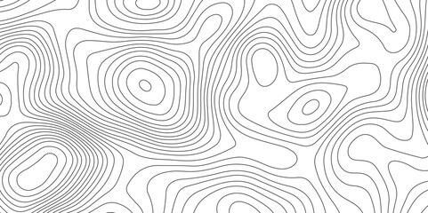 Abstract black and white topographic contours lines of mountains. Topography map art curve drawing. vector illustration Topography map art curve drawing.

