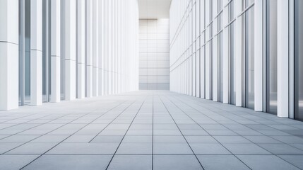 A large, empty room with white walls and a white floor