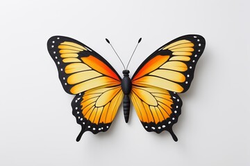 Fototapeta premium there is a butterfly that is sitting on a wall