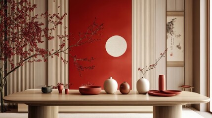 Modern Chinese New Year Decor with Minimalist Style