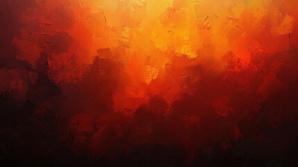 Abstract Orange and Red Background with Textured Brush Strokes