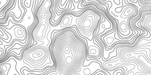 Abstract black and white topographic contours lines of mountains. Topography map art curve drawing. vector illustration Topography map art curve drawing.

