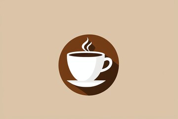 Fototapeta premium there is a cup of coffee with steam rising out of it