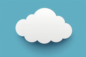 Obraz premium arafed cloud on a blue background with a long shadow