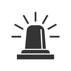 Smooth Vector Emergency Siren Icon for Design Projects.