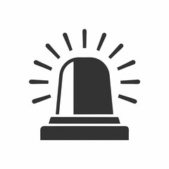 Smooth Vector Emergency Siren Icon for Design Projects.