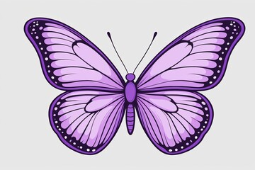 purple butterfly with black dots on wings