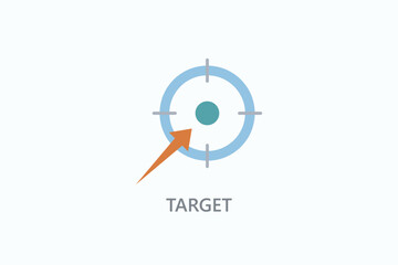 Target Isolated Vector, Icon Or Logo Sign Symbol Illustration