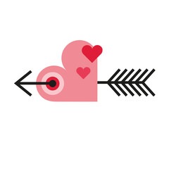 Decorative Heart Illustration in modern style