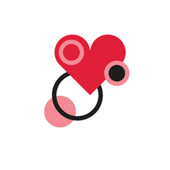 Decorative Heart Illustration in modern style