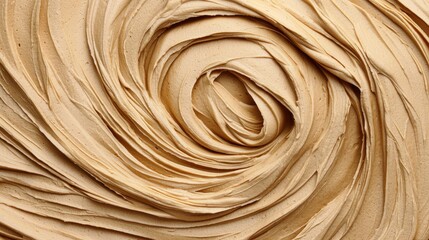Creamy Swirl of Buttery Confection with Smooth Textured Design