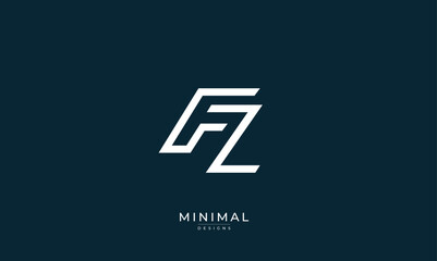 Alphabet letter icon logo FZ