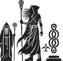 Fototapeta premium Celtic Druid Vector Illustration