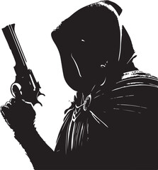 Cloaked Villain Vector Illustration