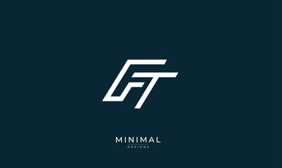 Alphabet letter icon logo FT