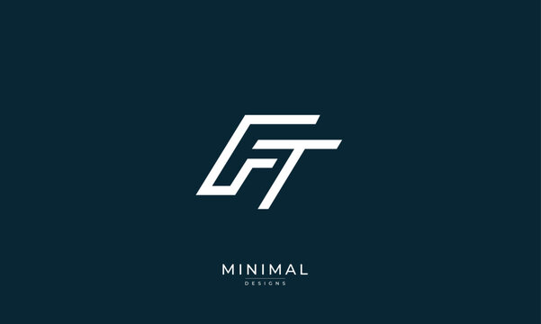 Alphabet letter icon logo FT