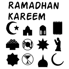 set of icons for ramadan