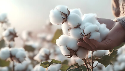 freshly harvested cotton wool