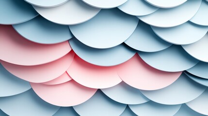 Abstract Background, Pastel Geometric Pattern with Pink and Blue Circle Shapes, Minimalist Design.