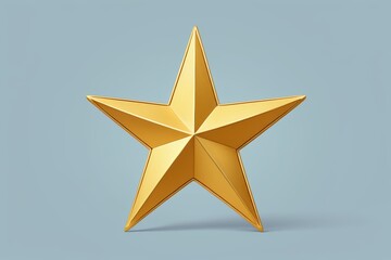 Fototapeta premium a close up of a gold star on a blue background