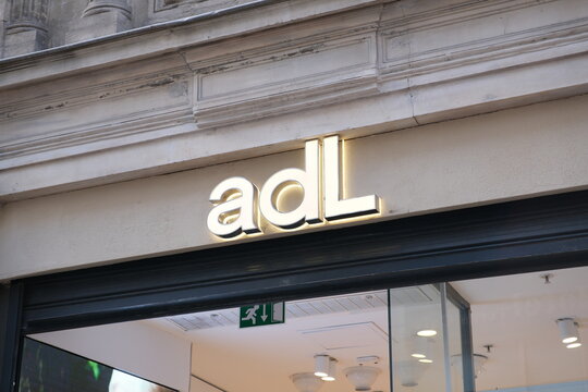 İstanbul,Turkey-Oct.5th 2024: adL brand logo store sign 
