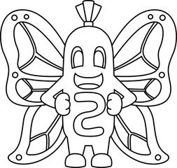 Butterfly Hotdog Animal Vector Graphic Art Illustration