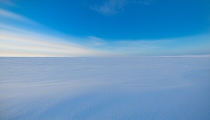 Scenery depicting clear skies, cold winds and sub-zero temperatures amidst the ice and snow of the Arctic