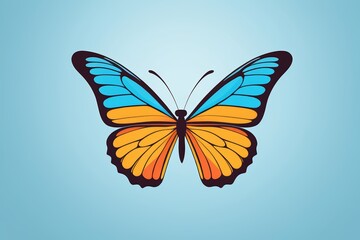 Fototapeta premium there is a butterfly that is flying in the sky