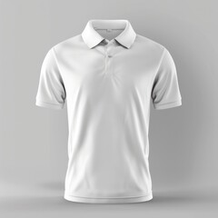 white polo shirt mockup template 3D rendering advertisement men