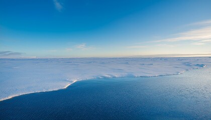 Obraz premium Scenery depicting clear skies, cold winds and sub-zero temperatures amidst the ice and snow of the Arctic