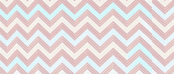 Calm Chevron Wave - Modern Pastel Geometric Pattern