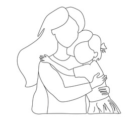 mother and child. Warm Hug of Love Celebrating Mother's Day with Elegance. 