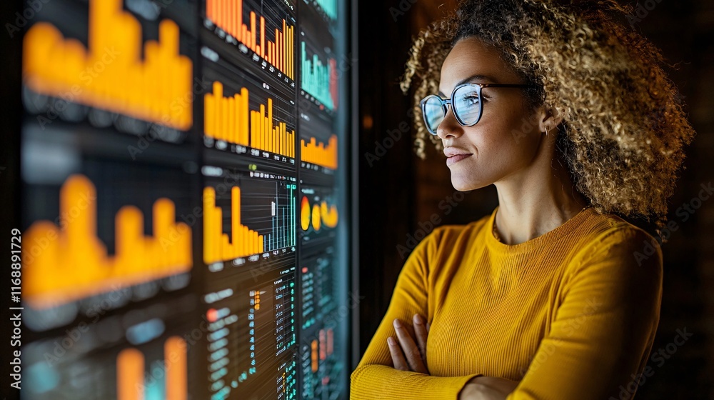 Fototapete Business Smart AI Solutions Efficiency streamlined processes with AI-powered predictive analytics Stock Photo with side copy space