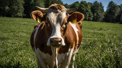 Naklejka premium Cow