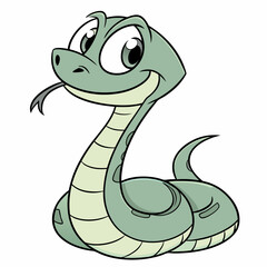 Fototapeta premium Vector Viper Snake Isolated, Isolated, Animals, Editable