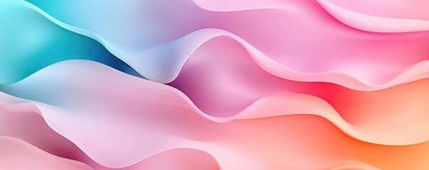 Grungy abstract background concept. Colorful abstract wave background in soft pastel shades of pink, blue, and orange hues.