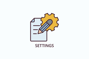 Settings Isolated Vector, Icon Or Logo Sign Symbol Illustration