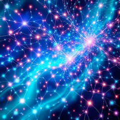 Fototapeta premium Mesmerizing Galaxy Landscape in Blue & Pink Hues