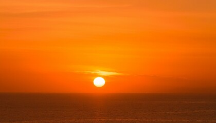The point at which the temperature gradually drops in a bright orange sunset