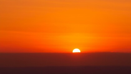 The point at which the temperature gradually drops in a bright orange sunset