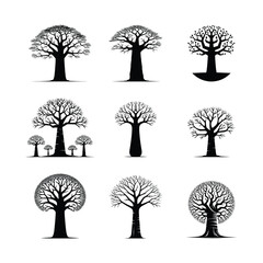 Baobab Tree silhouette