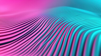 Grid abstract background idea. Vibrant wave pattern in pink and teal, creating a sense of fluid motion and depth.