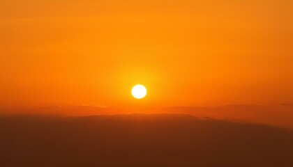 The point at which the temperature gradually drops in a bright orange sunset
