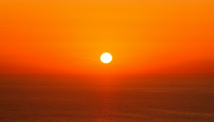 The point at which the temperature gradually drops in a bright orange sunset