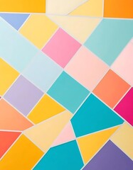 Abstract Pastel Geometric Color Block Design
