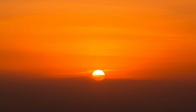 The point at which the temperature gradually drops in a bright orange sunset