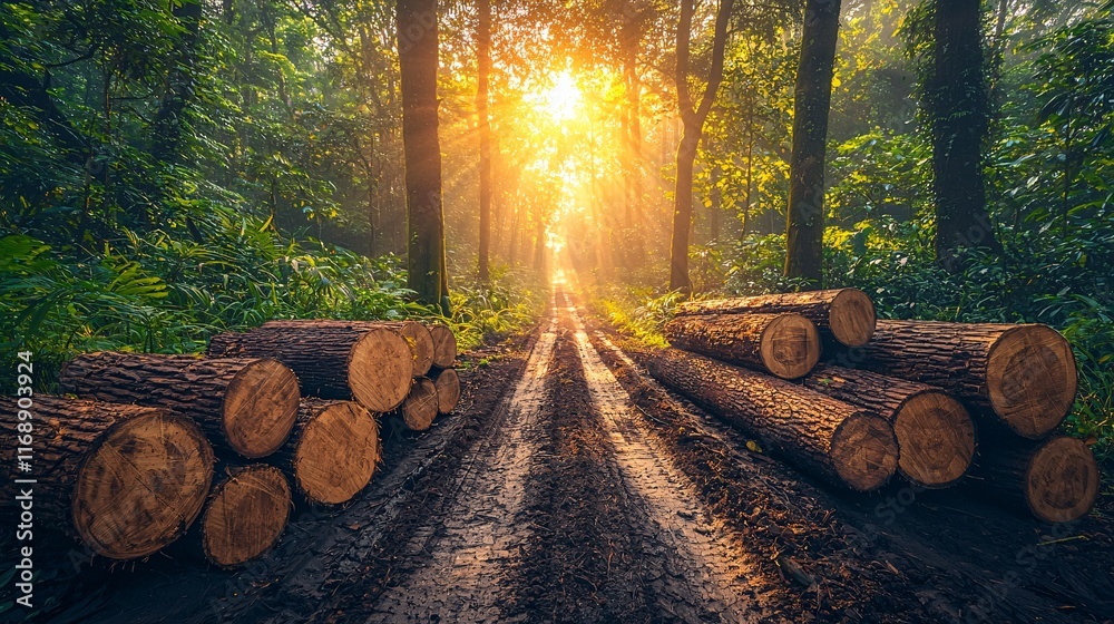 Poster conservative sustainability renewable resources stability preserved rainforests with sustainable log