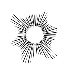 Fototapeta premium Abstract vector of circular sound waves with wavy radial frame, audio spectrum and geometric music equalizer. Suitable for music or technology logos, icons and designs. Isolated on white background.