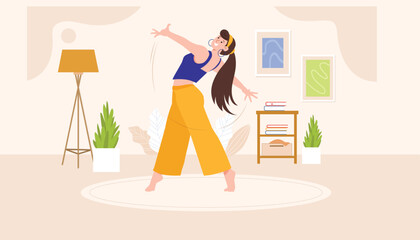 A lively and expressive illustration capturing dynamic dance moves, ideal for creative projects, event promotions, and artistic inspiration.