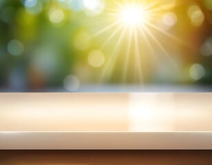 Sunny Day Empty Tabletop Display Background